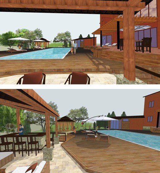 Работы : Бассейн и зона отдыха