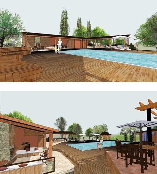 Работы : Бассейн и зона отдыха