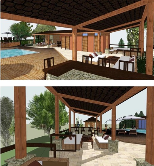 Работы : Бассейн и зона отдыха