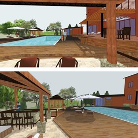 Работы : Бассейн и зона отдыха